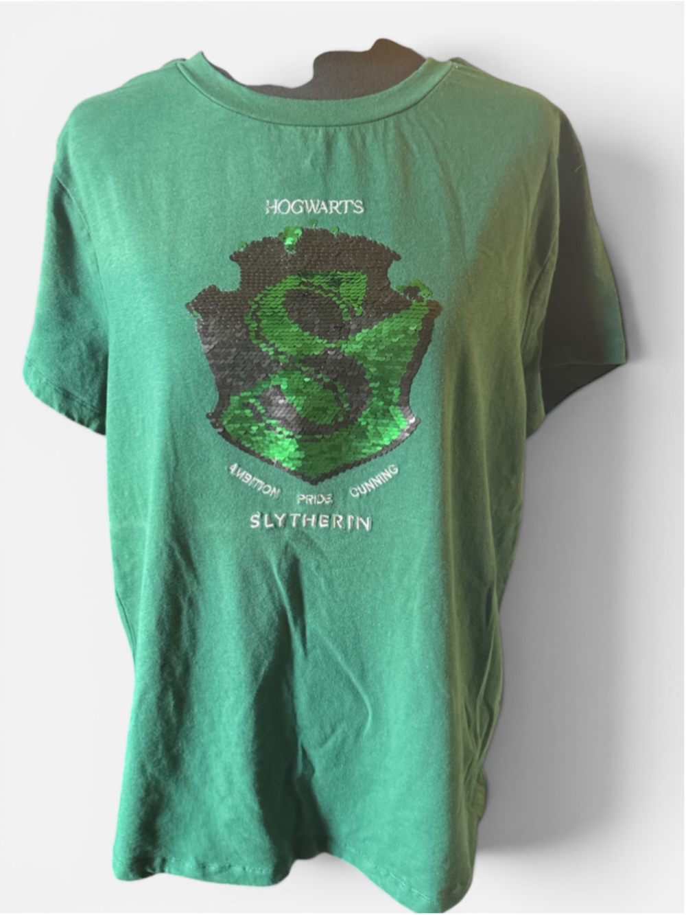 Universal Studios Harry Potter Hogwarts Slytherin Embellished Shirt - Size XL